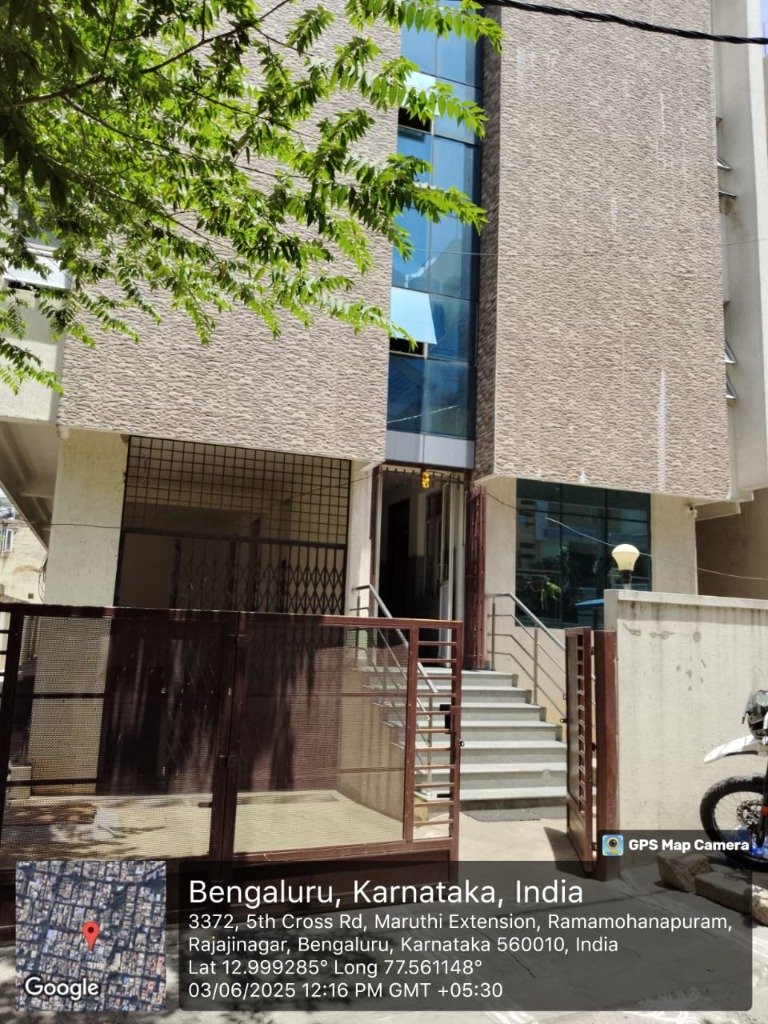 Rajajinagar Campus — Modern Facade & Secure Entry